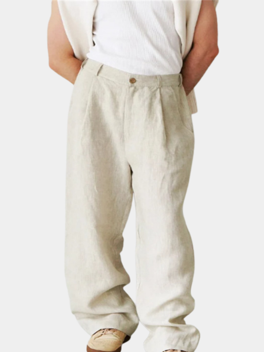 ÉTIENNE | Leinen Baggy Hosen