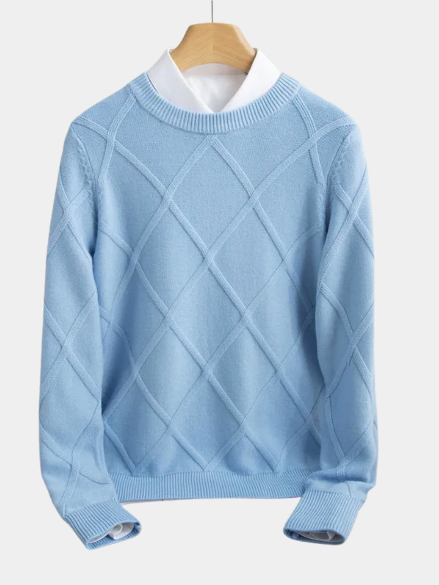 Dumont Lyon | Argyle a Kaschmir Pull