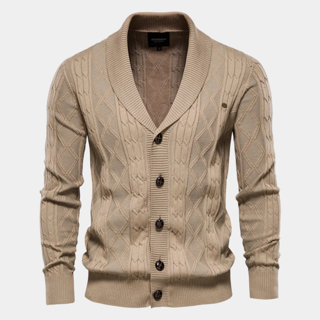 DUMONT LYON™ | Männer Cardigan mat Knäpper