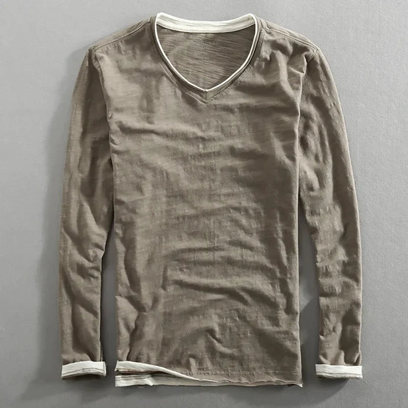 DUMONT LYON™ | Langen Ärmleën a Baumwollhemd