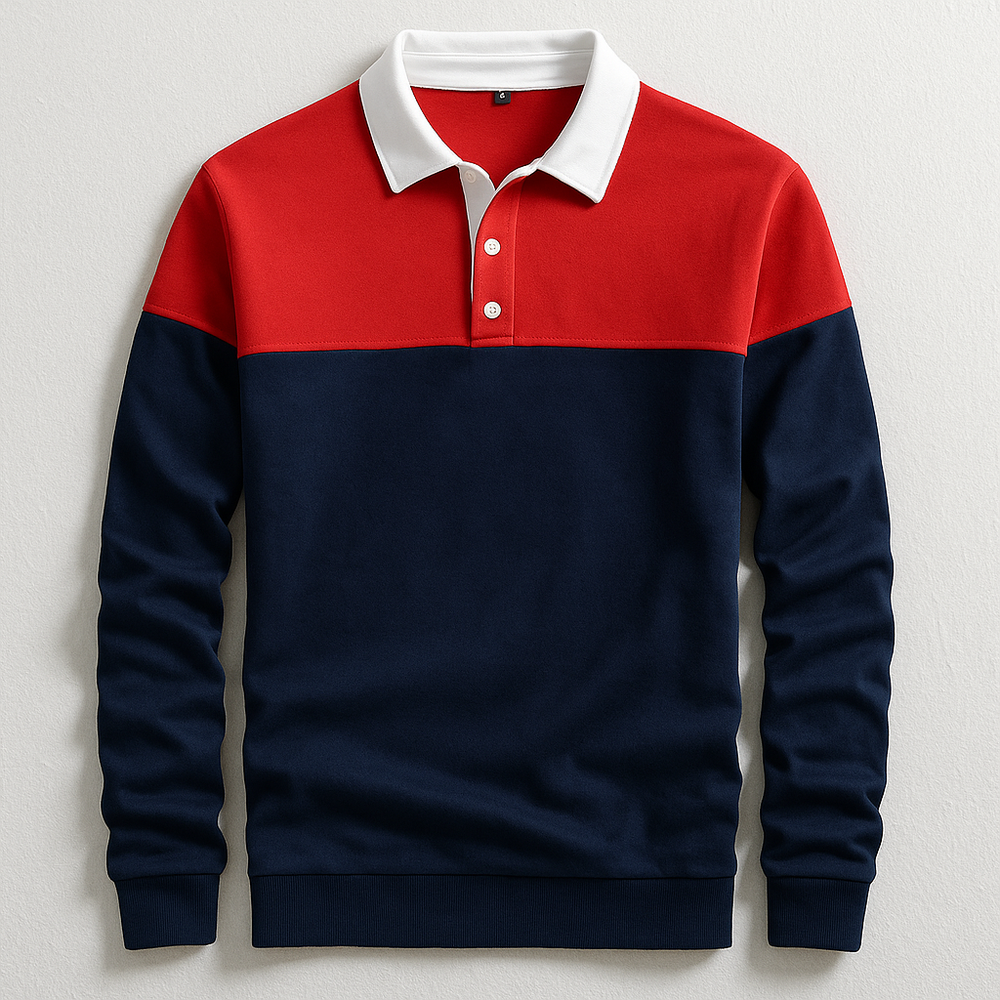 DUMONT LYON | LUXUS POLO MAT LAANGE ÄRMER