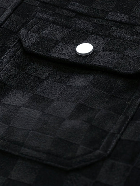 DUMONT LYON | Fleesch-Veste aus Veloursleder